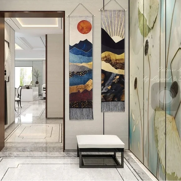 Rustic Mountain Sunset Landscape Decor/Wall Twin Wall/Dorm/Bedroom Vintage Art - Picture 4 of 10